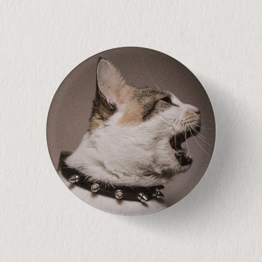Schreie Calico Cat Button (Vorderseite)