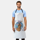 Schreie Cat Musiker spielen Cello Schürze (Getragen)