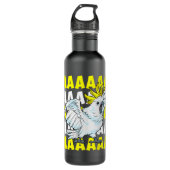 Schreie Cockatoo Umbrella Bird Meme Funny Parrot Edelstahlflasche (Vorderseite)