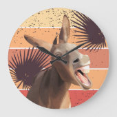 Schreie der Donkey-Wall-Uhr Große Wanduhr (Vorderseite)