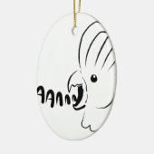 Schreie der Vogelkakadu-Birbe Keramik Ornament (Links)
