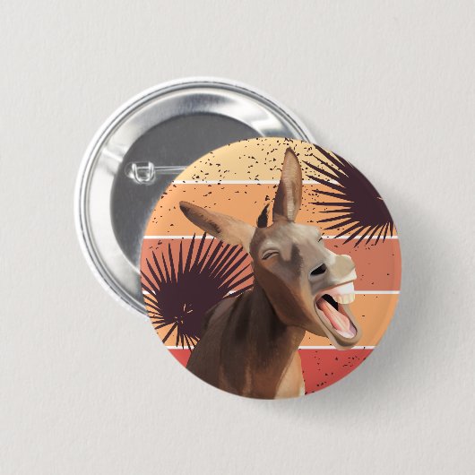 Schreie Donkey Summer Vibes Button (Vorne & Hinten)