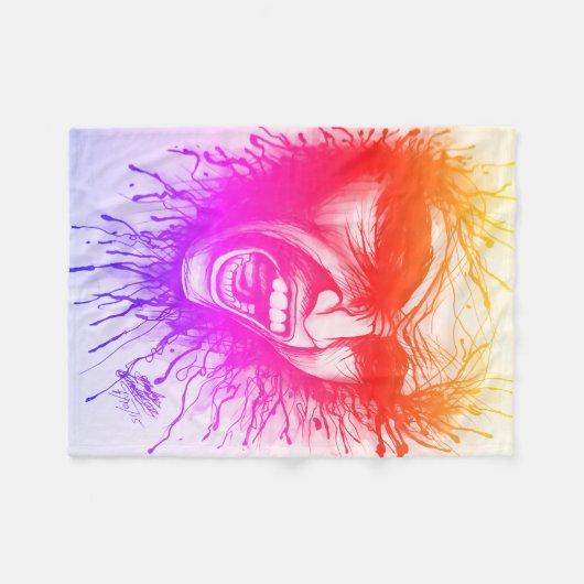 Schreie Fleecedecke (Vorderseite (Horizontal))