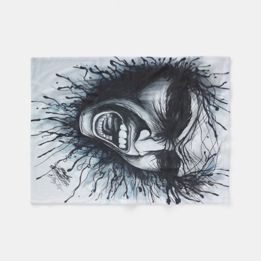 Schreie Fleecedecke (Vorderseite (Horizontal))