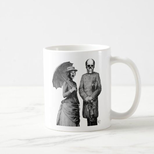 Schreie Frauen und Schädel Kaffeetasse (Rechts)