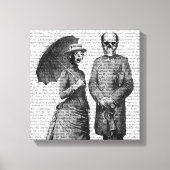 Schreie Frauen und Schädel Leinwanddruck (Vorderseite)