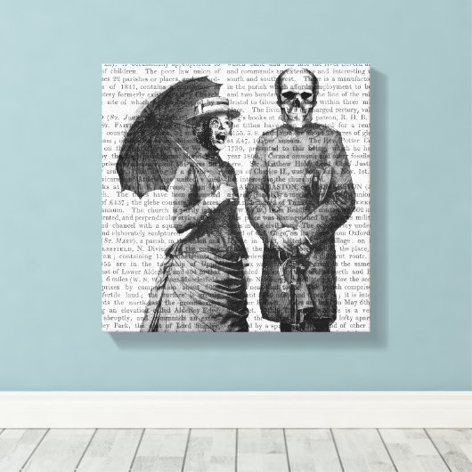 Schreie Frauen und Schädel Leinwanddruck (Insitu (Holzboden))