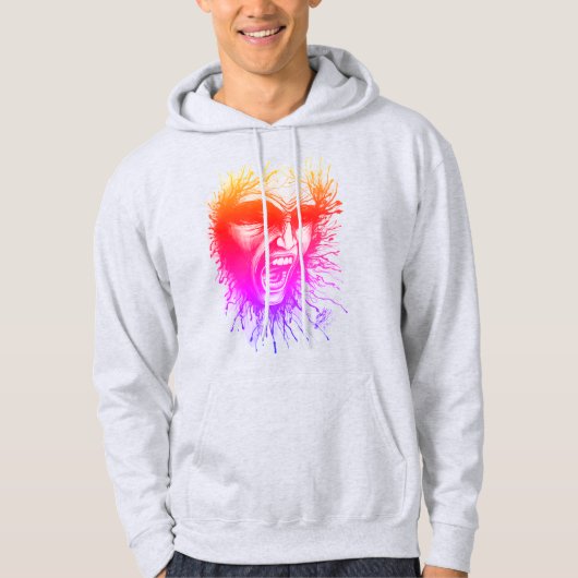 Schreie-Gesicht-Hoodie Hoodie (Vorderseite)