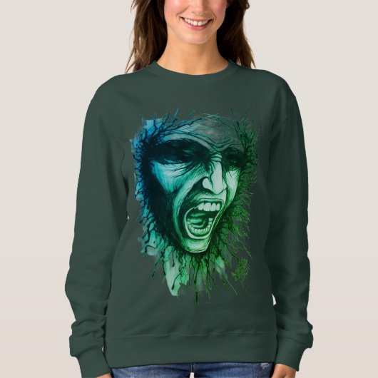 Schreie Gesicht Sweatshirt (Vorderseite)