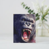 Schreie-Gorilla-Einladungen Einladung (Stehend Vorderseite)