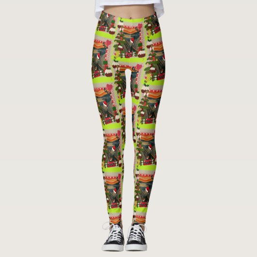 schreie hässliche Weihnachten Leggings (Vorderseite)