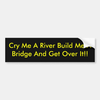 Schreie ich, den ein Fluss mich eine Brücke Autoaufkleber