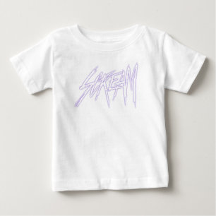 Schreie Kinderwaschcreme Kinderkalligrafie Baby T-shirt