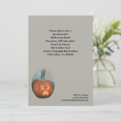 Schreie Kürbislaterne Pumpkin Halloween-Party Einladung (Stehend Vorderseite)