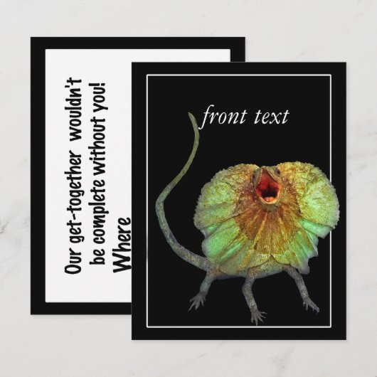 Schreie Lizard Einladung (Vorne/Hinten)