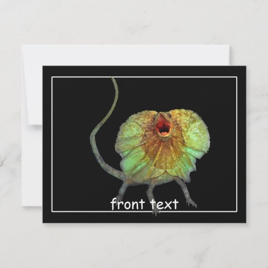 Schreie Lizard Einladung (Vorderseite)