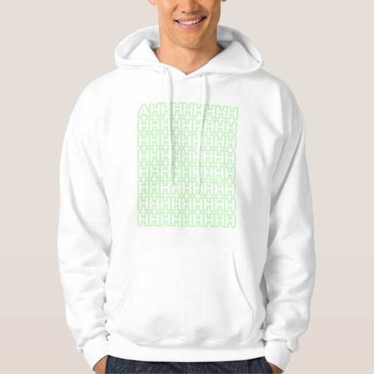 Schreie Pastel Green Men Hoodie (Vorderseite)