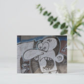 Schreie Typ Graffiti Postkarte (Stehend Vorderseite)