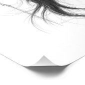 Schreie wütende weibliche Bleistift zeichnend Kuns Fotodruck (Ecke)