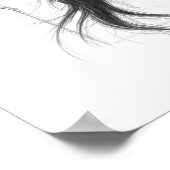 Schreie wütende weibliche Bleistift zeichnend Kuns Poster (Ecke)