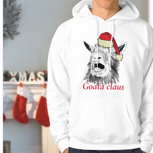 Schreie Ziege ein Weihnachtsfest Hoodie