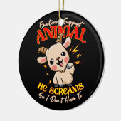 Schreie Ziege emotionale Unterstützung Tierziegenh Keramik Ornament (Links)