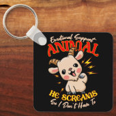 Schreie Ziege emotionale Unterstützung Tierziegenh Schlüsselanhänger (Vorderseite)