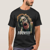 Schreie Zombie Brains T-Shirt (Vorderseite)