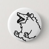 Schreien des Opossumknopfes Button (Vorderseite)