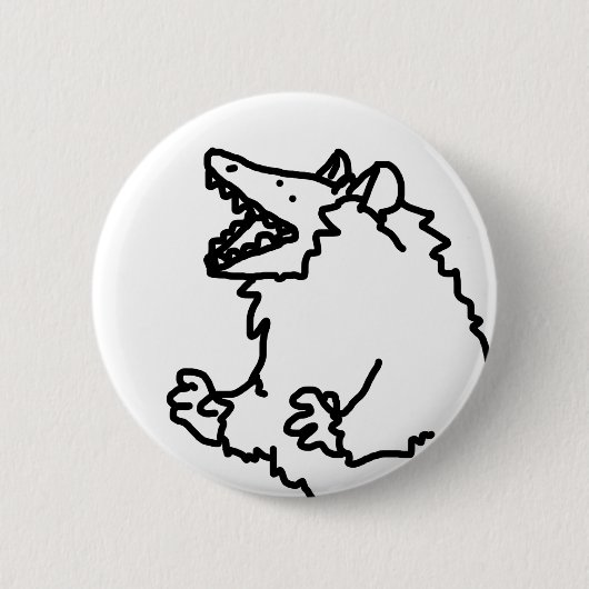 Schreien des Opossumknopfes Button (Vorderseite)