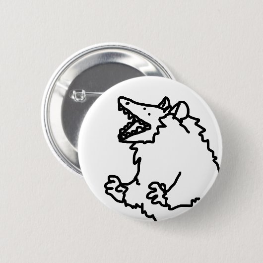 Schreien des Opossumknopfes Button (Vorne & Hinten)