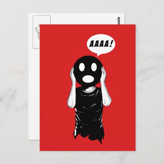 schreien postkarte (Vorne/Hinten)