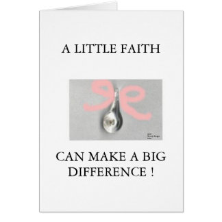 SCHREIEN SIE NICHT. HABEN SIE GLAUBEN - KARTE