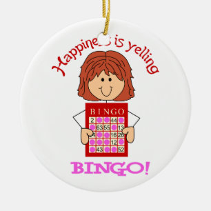 Schreien von Bingo Keramikornament