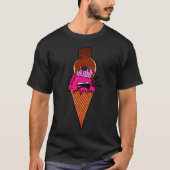 Schreiende Eiscreme-Typen T-Shirt (Vorderseite)
