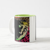 Schreiende Frau POP-COMIC-KUNST Tasse (Vorderseite Links)
