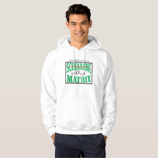 Schreiende Innen-Glitch-Art-Cyberpunk-Typografie Hoodie