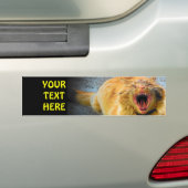 Schreiende Katze plus Ihren Text Autoaufkleber (Auf Auto)
