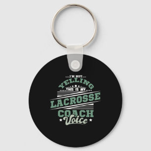 Schreiende Lacrosse-Trainer-Stimme Schlüsselanhänger