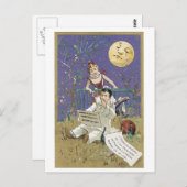 Schreiende Mond-Gedicht-viktorianische Postkarte (Vorne/Hinten)