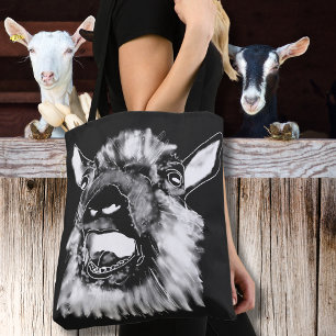 Schreiende Ziege Lustiger Monochromer Jazzy Seltsa Tasche
