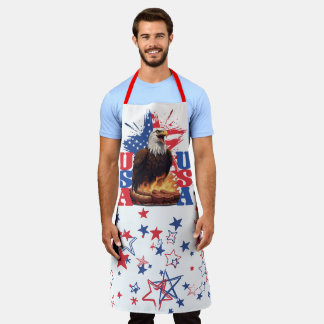 Schreiender Adler USA-Flagge patriotisches Grillen Schürze