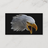 Schreiender amerikanischer Weißkopfseeadler-Kopf Visitenkarte (Rückseite)