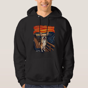 Schreiender Chihuahua Hund Schreie Brücke_1 Hoodie
