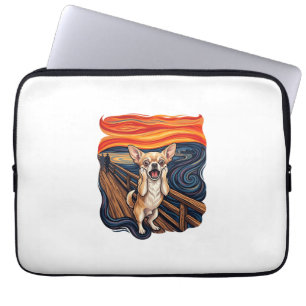 Schreiender Chihuahua Hund Schreie Brücke_1 Laptopschutzhülle