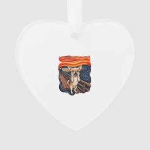 Schreiender Chihuahua Hund Schreie Brücke_1 Ornament
