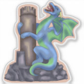 Schreiender Drache Aufkleber (Vorderseite)