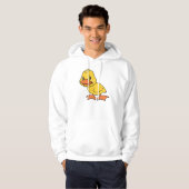 Schreiender gelber Entlein-Lamé - ducken Sie Hoodie (Vorne ganz)