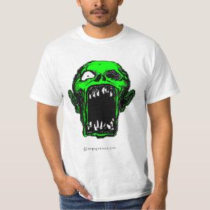 Schreiender grüner Zombie-T - Shirt