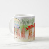 Schreiender Heißluftballon Kaffeetasse (Vorderseite Links)